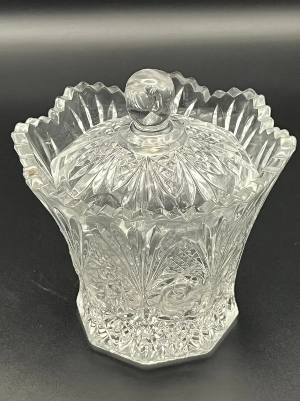 Crystal Lidded Jar Heirloom Glow Candle
